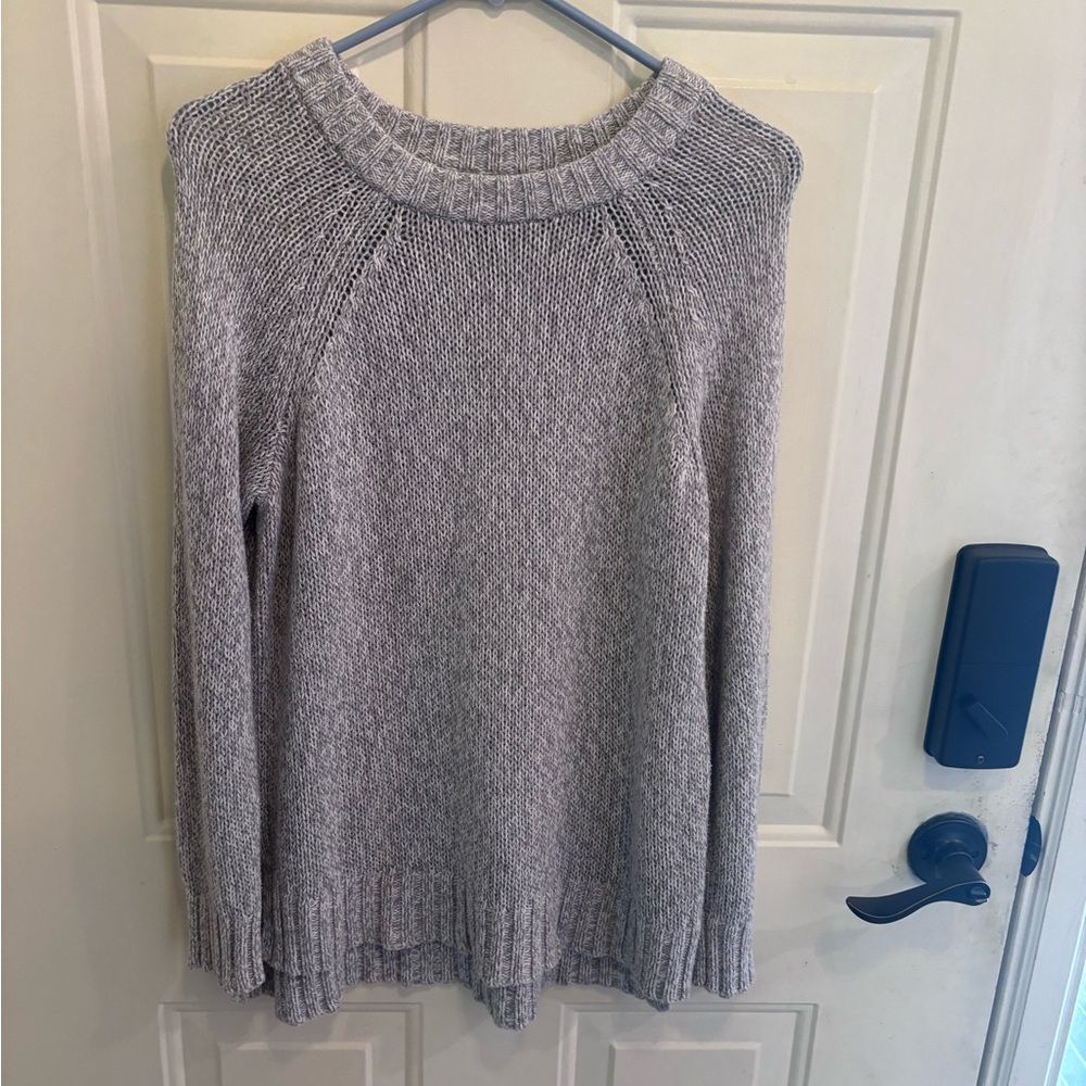 Aerie Light Gray Women's Crew Neck Sweater - Picture 3 of 5